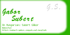 gabor subert business card